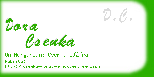 dora csenka business card